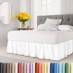 White Wrap Around Bed Skirt for Queen Beds