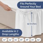 White Wrap Around Bed Skirt for Queen Beds