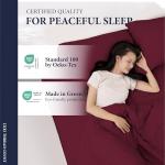 Ashton Sheets 100% Egyptian Cotton Sheets King Size - 1200 Thread Count King Size Sheets Set Egyptian Cotton, 4 PC Luxury Bedsheet (Burgundy), Soft, Cooling, 17" Deep Pocket Sateen Weave Bedsheet Set