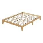 COLAMY 12 Inch Wood Platform Bed Frame，Sturdy Full Size Bed Frame with Wood Slat Support, No Box Spring Needed,Rustic Pine