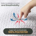 Queen Waterproof Bamboo Mattress Protector - Breathable Fitted