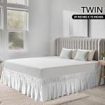 Utopia Bedding Twin White Adjustable Bed Ruffle