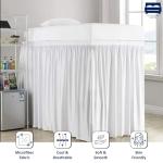Cottingon Twin XL Bed Skirt, White Microfiber