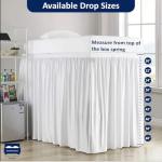Cottingon Twin XL Bed Skirt, White Microfiber
