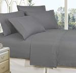 Luxurious 6-Piece Queen Microfiber Bedding Set, Grey