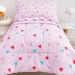 Viviland Purple Heart Toddler Bedding Set