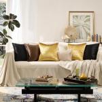 Gold Velvet Throw Pillow Covers - 2 Pack, 18x18