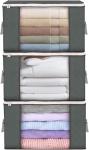 3-Pack Foldable Storage Bags for Bedding, 90L