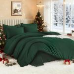 Litanika King Size Comforter Set Dark Emerald Green - 7 Pieces Bed in a Bag King Bedding Comforter Sets, Solid Lightweight Bed Set with Comforter, Sheets, Pillowcases & Shams