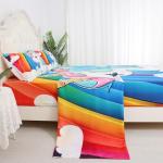 Twin Rainbow Unicorn Bedding Set for Kids