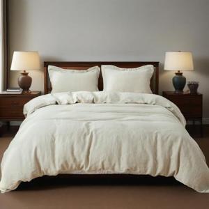 Elegant Linen Duvet Cover Set - 3 Pieces