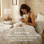 Bedsure King Size Comforter Set Beige, Boho Tufted Bed Set, Checkered Farmhouse Shabby Chic Bedding, 3 Pieces, 1 Plaid Geometric Comforter and 2 Pillow Shams