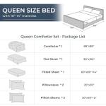 Queen Comforter Set - 7-Piece Soft Bedding