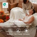 Cozy White Fleece Throw Blanket for Women 50x60