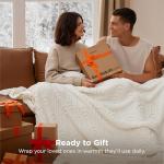 Cozy White Fleece Throw Blanket for Women 50x60