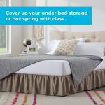 Linenspa 14 Inch Microfiber Ruffle Bed Skirt - Wrinkle and Fade Resistant - Machine Washable - Easy Use Ruffle Bed Skirt