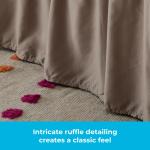 Linenspa 14 Inch Microfiber Ruffle Bed Skirt - Wrinkle and Fade Resistant - Machine Washable - Easy Use Ruffle Bed Skirt