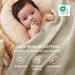 Bedsure 100% Cotton Muslin Throw Blanket - 50x70 Inches
