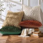 Soft Beige Throw Pillow Covers - Set of 2