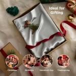 Bedsure Satin Pillowcase, Similar to Silk Pillow Cases Queen Size Set of 2, Cooling Pillow Case for Hot Sleepers with Envelope Closure, Gifts for Women Men, Silver Grey, 20x30 Inches, 2pcs