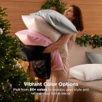 Bedsure Satin Pillowcase, Similar to Silk Pillow Cases Queen Size Set of 2, Cooling Pillow Case for Hot Sleepers with Envelope Closure, Gifts for Women Men, Silver Grey, 20x30 Inches, 2pcs