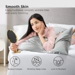 Bedsure Satin Pillowcase, Similar to Silk Pillow Cases Queen Size Set of 2, Cooling Pillow Case for Hot Sleepers with Envelope Closure, Gifts for Women Men, Silver Grey, 20x30 Inches, 2pcs