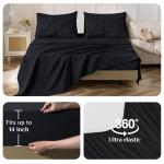 JOLLYVOGUE 7-Piece Queen Comforter Bed Set - Black