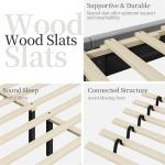 Light Gray Queen Upholstered Bed Frame with Tufted Headboard