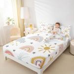 Erosebridal Rainbow Sheet Set for Kids' Beds