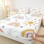 Erosebridal Rainbow Sheet Set for Kids' Beds