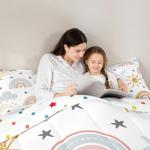 Erosebridal Rainbow Comforter Set for Kids