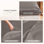 THXSILK Silk Sheet Set 4Pcs, 6A+ Top 100% Natural Mulberry Silk Bed Sheets, Breathable Cooling Luxury Bedding Sets Ultra Soft Durable, 1 Fitted Sheet, 1 Flat Sheet and 2 Pillow Shams (King, Charcoal)