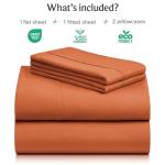 LuxClub 6 PC King Cooling Bed Sheet Set