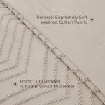 Litanika California King Size Comforter Set with Sheets Beige - 7 Pieces Bed in a Bag Cal King Chevron Tufted Complete Bedding Sets with Comforter, Sheets, Pillowcases & Shams