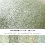 Sage Green Floral Cotton Pillow Sham Set