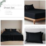 Luxury Black Silk King Sheet Set - 4 Pieces