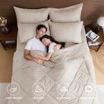 Reversible 7-Piece Queen Comforter Set in Grey