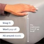 Luxury Queen 4-Piece Cooling Sheet Set - Light Grey