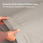 Luxury Queen 4-Piece Cooling Sheet Set - Light Grey