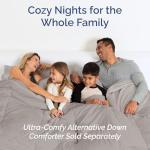 Luxury Queen 4-Piece Cooling Sheet Set - Light Grey