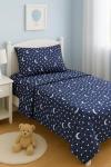 Navy Constellation Print Twin Sheet Set
