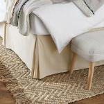 Beige King Lightweight Pleated Bed Skirt