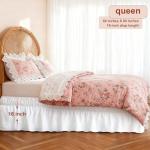 White Queen Bed Skirt with Elastic Ruffle