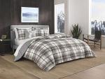 Eddie Bauer Queen Reversible Plaid Duvet Set