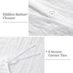 White Ruffle Duvet Cover Set for Queen Bed