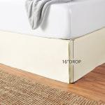 Beige King Lightweight Pleated Bed Skirt