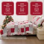 Christmas Quilt Set Queen Size with Snowman Design