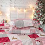 Christmas Quilt Set Queen Size with Snowman Design