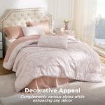 Pink Boho Tufted Queen Comforter Set, 3 Pieces