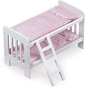 Badger Basket Doll Bunk Bed with Accessories - White/Pink